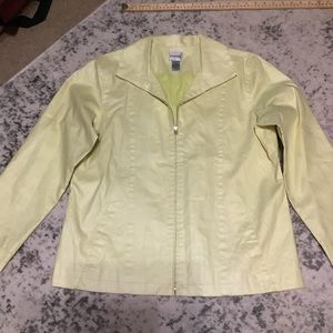 CHICO’S JACKET Yellow Lightweight size 2 Lined
